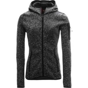 Stoic Alpinista Sweater Fleece Jacket Full Zip Gray Black Marled Size Small
